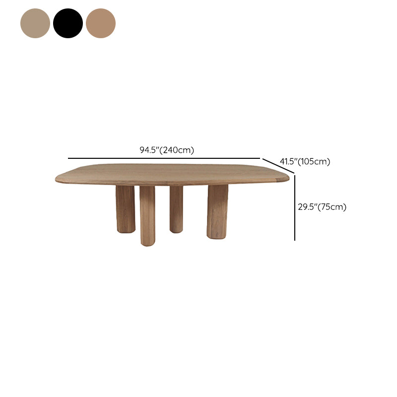Oak Solid Wood Dining Table Tripod Base Dining Table for Dining Room Clearhalo 'Dining Tables & Seating' 'Dining Tables' 'dining_table' 'furn' 'furn_dining_table' 'Furniture' 'Kitchen & Dining Furniture' 7508839
