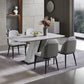 Rectangle Stone Top Dining Table Metal Pedestal Dining Table for Dining Room Clearhalo 'Dining Tables & Seating' 'Dining Tables' 'dining_table' 'furn' 'furn_dining_table' 'Furniture' 'Kitchen & Dining Furniture' 7508844