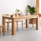 Rectangle 4 Legs Dining Table Solid Wood Dining Table in Natural and Walnut Clearhalo 'Dining Tables & Seating' 'Dining Tables' 'dining_table' 'furn' 'furn_dining_table' 'Furniture' 'Kitchen & Dining Furniture' 7508852