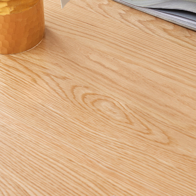 Rectangle 4 Legs Dining Table Solid Wood Dining Table in Natural and Walnut Clearhalo 'Dining Tables & Seating' 'Dining Tables' 'dining_table' 'furn' 'furn_dining_table' 'Furniture' 'Kitchen & Dining Furniture' 7508860