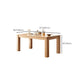 Rectangle 4 Legs Dining Table Solid Wood Dining Table in Natural and Walnut Clearhalo 'Dining Tables & Seating' 'Dining Tables' 'dining_table' 'furn' 'furn_dining_table' 'Furniture' 'Kitchen & Dining Furniture' 7508866
