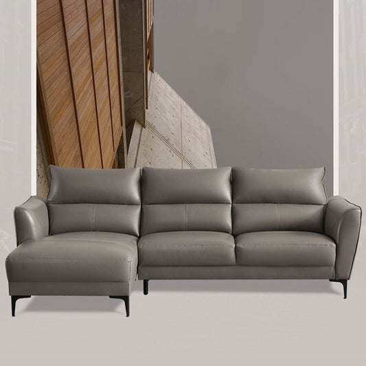 Sezioni vere in pelle quadrata di cuoio -divano sezionale contemporaneo