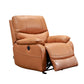 Genuine Leather Standard Recliner Power-Push Botton Recliners Orange Clearhalo 'Chairs & Seating' 'furn' 'furn_recliners' 'Furniture' 'Living Room Furniture' 'Recliners' 7509112