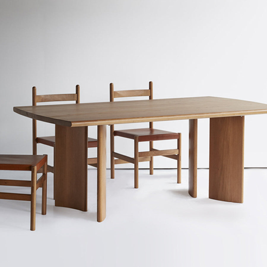 Modern Rectangle Solid Wood Dining Table Tripod Base Dining Table Clearhalo 'Dining Tables & Seating' 'Dining Tables' 'dining_table' 'furn' 'furn_dining_table' 'Furniture' 'Kitchen & Dining Furniture' 7509135