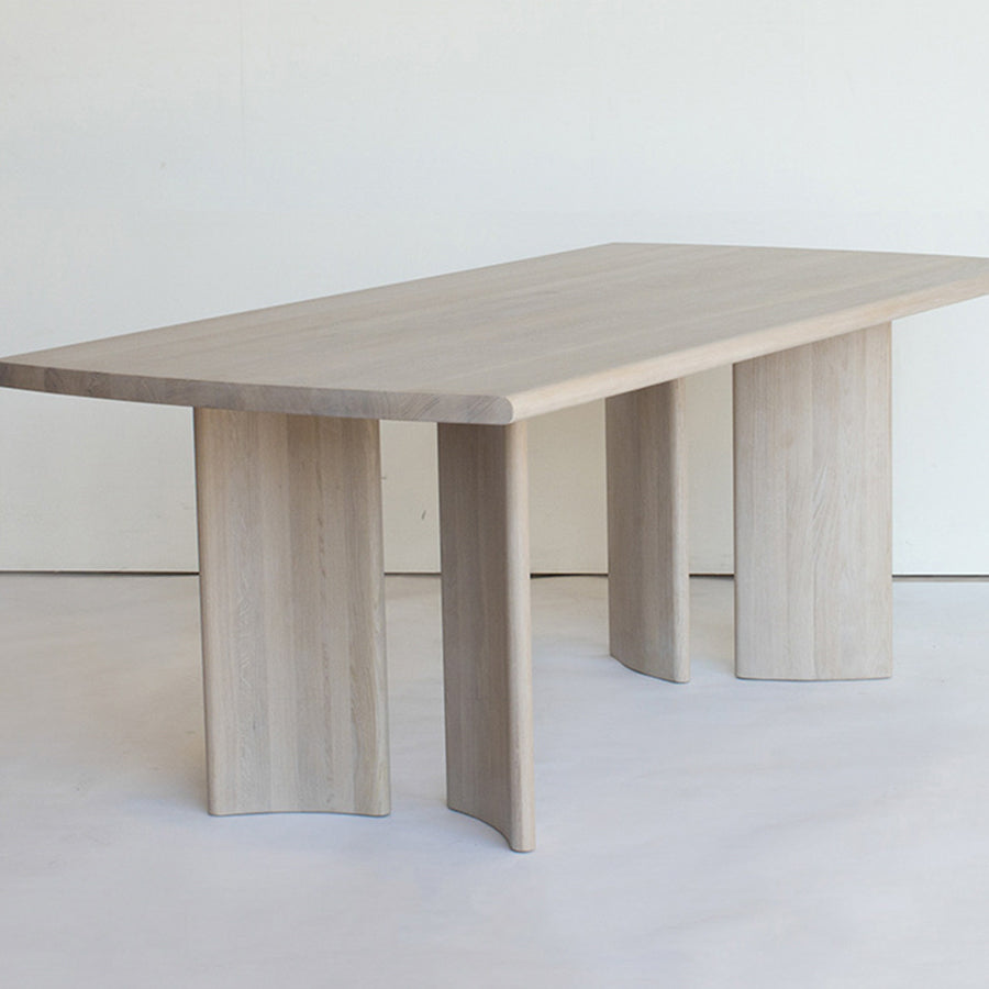 Modern Rectangle Solid Wood Dining Table Tripod Base Dining Table White Without Chairs Clearhalo 'Dining Tables & Seating' 'Dining Tables' 'dining_table' 'furn' 'furn_dining_table' 'Furniture' 'Kitchen & Dining Furniture' 7509136