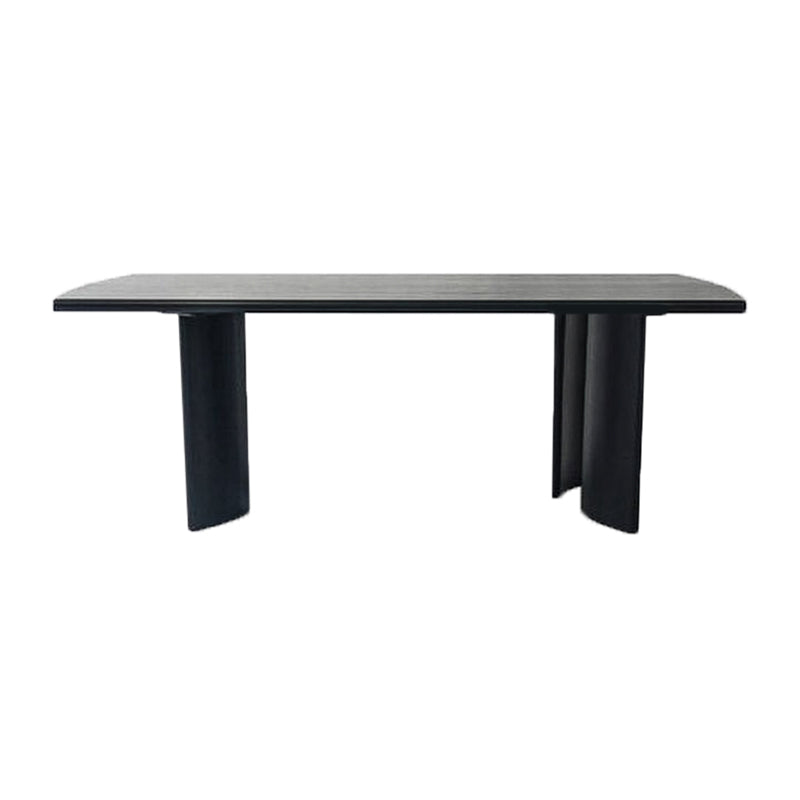 Modern Rectangle Solid Wood Dining Table Tripod Base Dining Table Black Without Chairs Clearhalo 'Dining Tables & Seating' 'Dining Tables' 'dining_table' 'furn' 'furn_dining_table' 'Furniture' 'Kitchen & Dining Furniture' 7509141