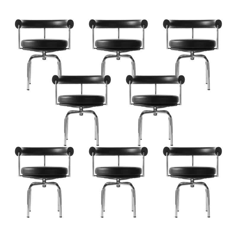 Modern Arm Dining Chair Upholstered Open Back Dining Chair for Dining Room 8 Piece Set Clearhalo 'Dining Chairs' 'Dining Tables & Seating' 'dining_chair' 'furn' 'furn_dining_chair' 'Furniture' 'Kitchen & Dining Furniture' 7509387