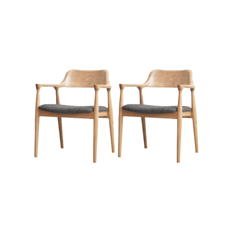 Silla de brazo de estilo moderno de madera de madera abierta silla de comedor para la cocina