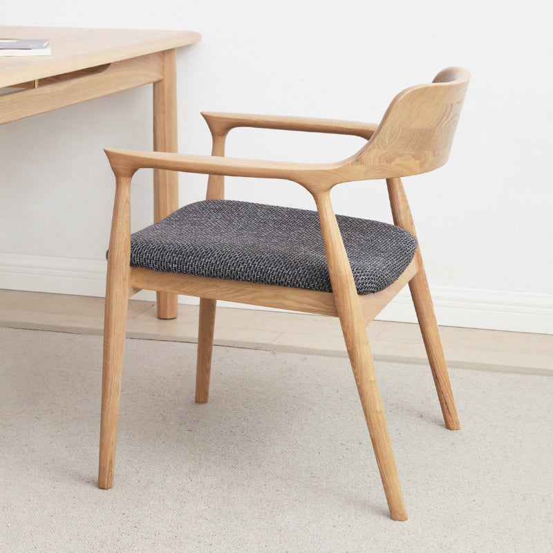 Silla de brazo de estilo moderno de madera de madera abierta silla de comedor para la cocina