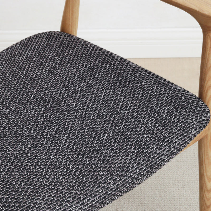 Silla de brazo de estilo moderno de madera de madera abierta silla de comedor para la cocina