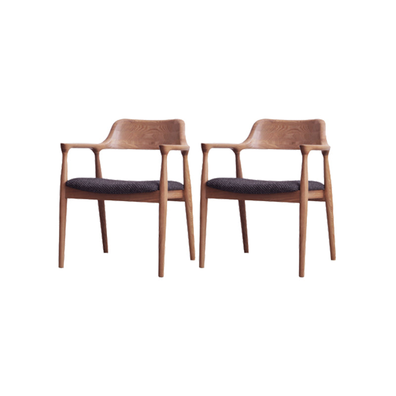 Silla de brazo de estilo moderno de madera de madera abierta silla de comedor para la cocina