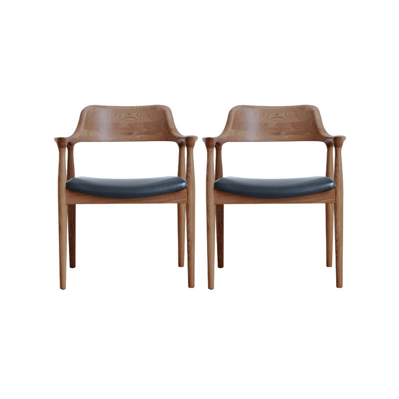 Silla de brazo de estilo moderno de madera de madera abierta silla de comedor para la cocina