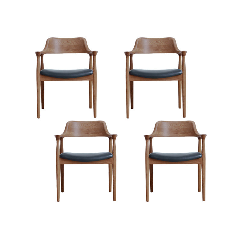 Silla de brazo de estilo moderno de madera de madera abierta silla de comedor para la cocina