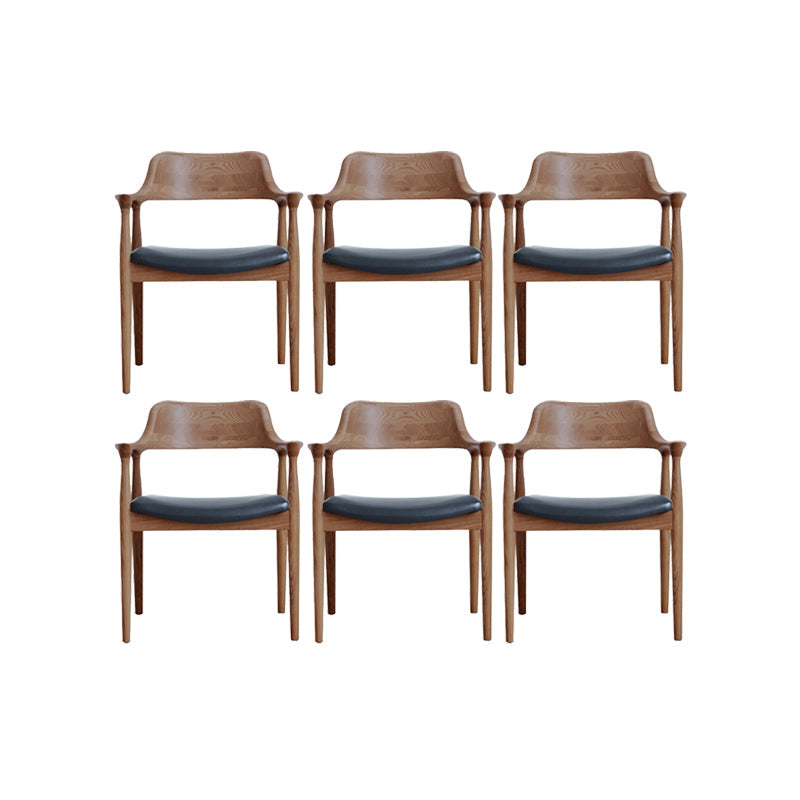Silla de brazo de estilo moderno de madera de madera abierta silla de comedor para la cocina