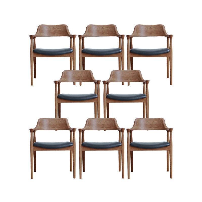 Silla de brazo de estilo moderno de madera de madera abierta silla de comedor para la cocina
