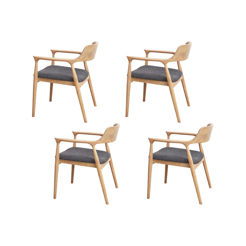 Silla de brazo de estilo moderno de madera de madera abierta silla de comedor para la cocina