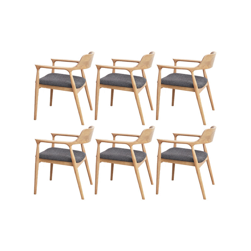 Silla de brazo de estilo moderno de madera de madera abierta silla de comedor para la cocina