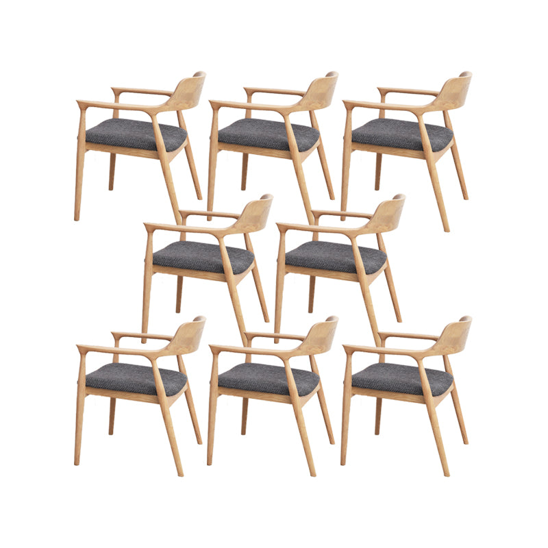 Silla de brazo de estilo moderno de madera de madera abierta silla de comedor para la cocina