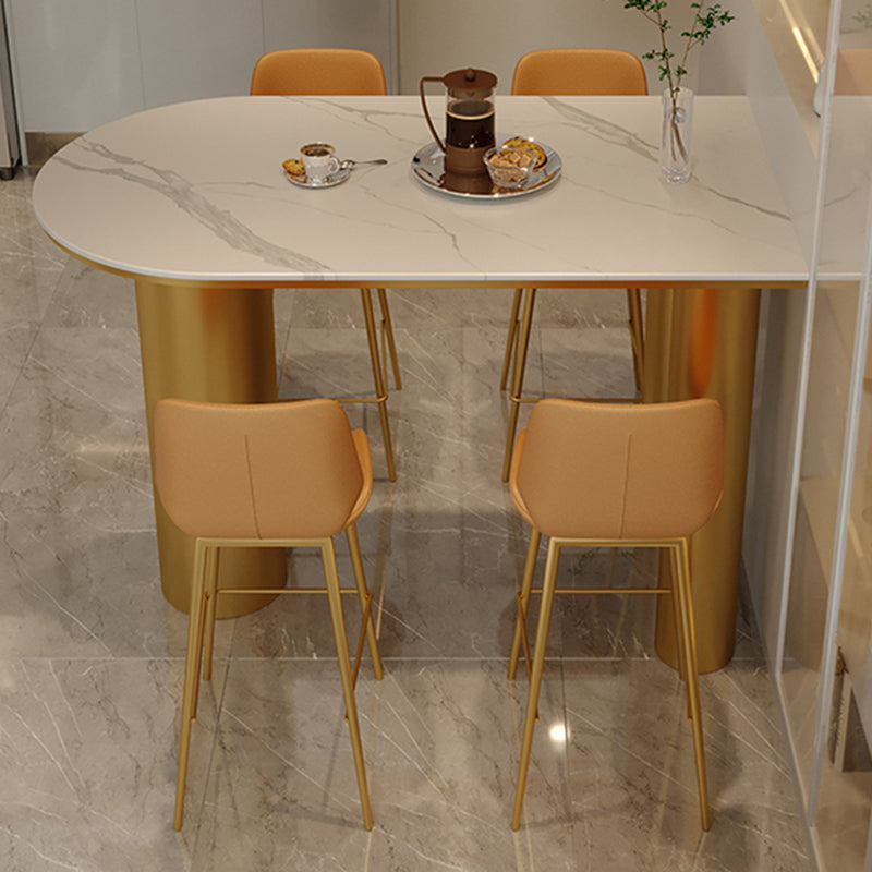 Tavolo da bancone in pietra rettangolare Glam Set tavolo da bar da 1/5 pezzi per soggiorno