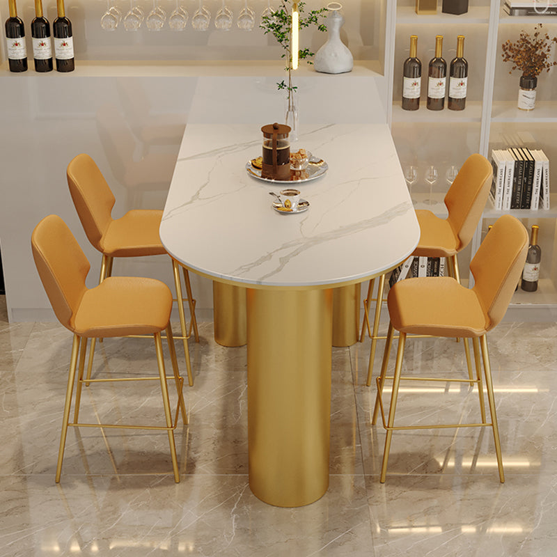 Tavolo da bancone in pietra rettangolare Glam Set tavolo da bar da 1/5 pezzi per soggiorno