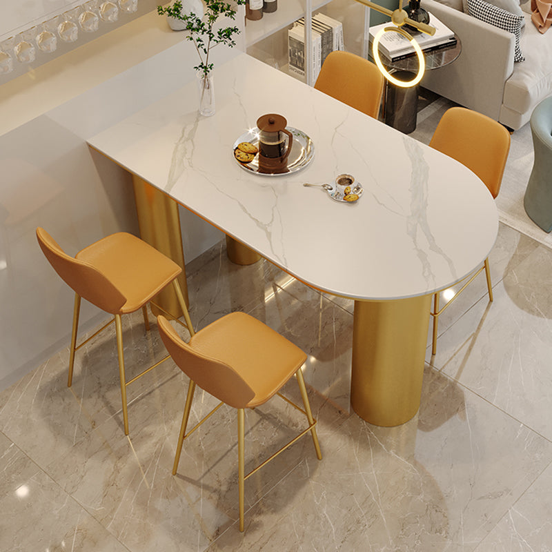 Tavolo da bancone in pietra rettangolare Glam Set tavolo da bar da 1/5 pezzi per soggiorno