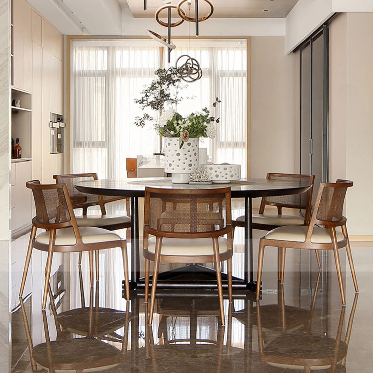 Contemporary Style Chair Wood Open Back Dining Room Chair for Dining Room Clearhalo 'Dining Chairs' 'Dining Tables & Seating' 'dining_chair' 'furn' 'furn_dining_chair' 'Furniture' 'Kitchen & Dining Furniture' 7509649