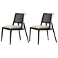 Contemporary Style Chair Wood Open Back Dining Room Chair for Dining Room Black 2 Piece Set Clearhalo 'Dining Chairs' 'Dining Tables & Seating' 'dining_chair' 'furn' 'furn_dining_chair' 'Furniture' 'Kitchen & Dining Furniture' 7509650