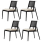 Contemporary Style Chair Wood Open Back Dining Room Chair for Dining Room Black 4 Piece Set Clearhalo 'Dining Chairs' 'Dining Tables & Seating' 'dining_chair' 'furn' 'furn_dining_chair' 'Furniture' 'Kitchen & Dining Furniture' 7509651
