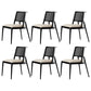 Contemporary Style Chair Wood Open Back Dining Room Chair for Dining Room Black 6 Piece Set Clearhalo 'Dining Chairs' 'Dining Tables & Seating' 'dining_chair' 'furn' 'furn_dining_chair' 'Furniture' 'Kitchen & Dining Furniture' 7509654