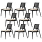 Contemporary Style Chair Wood Open Back Dining Room Chair for Dining Room Black 8 Piece Set Clearhalo 'Dining Chairs' 'Dining Tables & Seating' 'dining_chair' 'furn' 'furn_dining_chair' 'Furniture' 'Kitchen & Dining Furniture' 7509656
