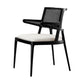 Contemporary Style Chair Wood Open Back Dining Room Chair for Dining Room Matte Black 1 Piece Clearhalo 'Dining Chairs' 'Dining Tables & Seating' 'dining_chair' 'furn' 'furn_dining_chair' 'Furniture' 'Kitchen & Dining Furniture' 7509657