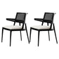 Contemporary Style Chair Wood Open Back Dining Room Chair for Dining Room Matte Black 2 Piece Set Clearhalo 'Dining Chairs' 'Dining Tables & Seating' 'dining_chair' 'furn' 'furn_dining_chair' 'Furniture' 'Kitchen & Dining Furniture' 7509660