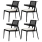 Contemporary Style Chair Wood Open Back Dining Room Chair for Dining Room Matte Black 4 Piece Set Clearhalo 'Dining Chairs' 'Dining Tables & Seating' 'dining_chair' 'furn' 'furn_dining_chair' 'Furniture' 'Kitchen & Dining Furniture' 7509662