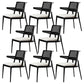 Contemporary Style Chair Wood Open Back Dining Room Chair for Dining Room Matte Black 8 Piece Set Clearhalo 'Dining Chairs' 'Dining Tables & Seating' 'dining_chair' 'furn' 'furn_dining_chair' 'Furniture' 'Kitchen & Dining Furniture' 7509665