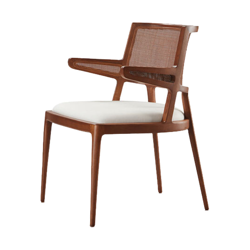 Contemporary Style Chair Wood Open Back Dining Room Chair for Dining Room Brown 1 Piece Clearhalo 'Dining Chairs' 'Dining Tables & Seating' 'dining_chair' 'furn' 'furn_dining_chair' 'Furniture' 'Kitchen & Dining Furniture' 7509666
