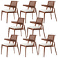 Contemporary Style Chair Wood Open Back Dining Room Chair for Dining Room Brown 8 Piece Set Clearhalo 'Dining Chairs' 'Dining Tables & Seating' 'dining_chair' 'furn' 'furn_dining_chair' 'Furniture' 'Kitchen & Dining Furniture' 7509670