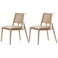 Contemporary Style Chair Wood Open Back Dining Room Chair for Dining Room Natural 2 Piece Set Clearhalo 'Dining Chairs' 'Dining Tables & Seating' 'dining_chair' 'furn' 'furn_dining_chair' 'Furniture' 'Kitchen & Dining Furniture' 7509677