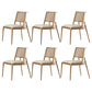 Contemporary Style Chair Wood Open Back Dining Room Chair for Dining Room Natural 6 Piece Set Clearhalo 'Dining Chairs' 'Dining Tables & Seating' 'dining_chair' 'furn' 'furn_dining_chair' 'Furniture' 'Kitchen & Dining Furniture' 7509679