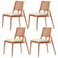 Contemporary Style Chair Wood Open Back Dining Room Chair for Dining Room Cherry Wood 4 Piece Set Clearhalo 'Dining Chairs' 'Dining Tables & Seating' 'dining_chair' 'furn' 'furn_dining_chair' 'Furniture' 'Kitchen & Dining Furniture' 7509683