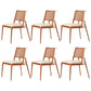 Contemporary Style Chair Wood Open Back Dining Room Chair for Dining Room Cherry Wood 6 Piece Set Clearhalo 'Dining Chairs' 'Dining Tables & Seating' 'dining_chair' 'furn' 'furn_dining_chair' 'Furniture' 'Kitchen & Dining Furniture' 7509684