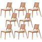 Contemporary Style Chair Wood Open Back Dining Room Chair for Dining Room Cherry Wood 8 Piece Set Clearhalo 'Dining Chairs' 'Dining Tables & Seating' 'dining_chair' 'furn' 'furn_dining_chair' 'Furniture' 'Kitchen & Dining Furniture' 7509685