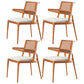 Contemporary Style Chair Wood Open Back Dining Room Chair for Dining Room Cherry 4 Piece Set Clearhalo 'Dining Chairs' 'Dining Tables & Seating' 'dining_chair' 'furn' 'furn_dining_chair' 'Furniture' 'Kitchen & Dining Furniture' 7509688