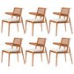 Contemporary Style Chair Wood Open Back Dining Room Chair for Dining Room Cherry 6 Piece Set Clearhalo 'Dining Chairs' 'Dining Tables & Seating' 'dining_chair' 'furn' 'furn_dining_chair' 'Furniture' 'Kitchen & Dining Furniture' 7509689