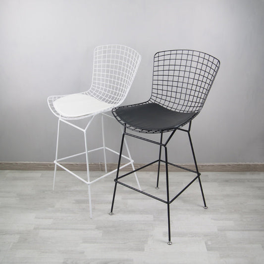 Metal Bar Stool Modern Style Backrest Bar Stools for Dining Room
