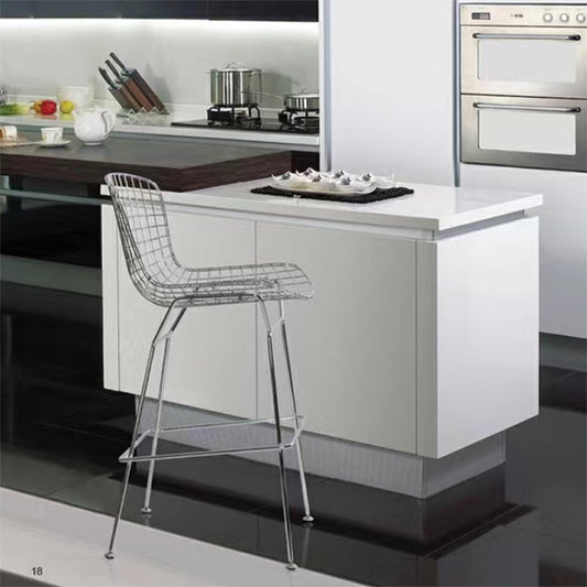 Metal Bar Stool Modern Style Backrest Bar Stools for Dining Room