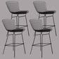 Metal Bar Stool Modern Style Backrest Bar Stools for Dining Room