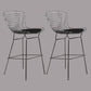 Metal Bar Stool Modern Style Backrest Bar Stools for Dining Room