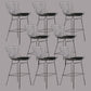 Metal Bar Stool Modern Style Backrest Bar Stools for Dining Room