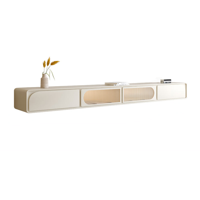 Contemporary TV Console Floating Faux Wood Media Console for Home Glass Clearhalo 'furn' 'furn_tv_stands_entertainment_centers' 'Furniture' 'Living Room Furniture' 'TV Stands & Entertainment Centers' 'TV Stands & Media Storage Furniture' 'tv_stands_entertainment_centers' 7516882