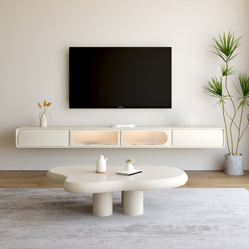 Contemporary TV Console Floating Faux Wood Media Console for Home Clearhalo 'furn' 'furn_tv_stands_entertainment_centers' 'Furniture' 'Living Room Furniture' 'TV Stands & Entertainment Centers' 'TV Stands & Media Storage Furniture' 'tv_stands_entertainment_centers' 7516885